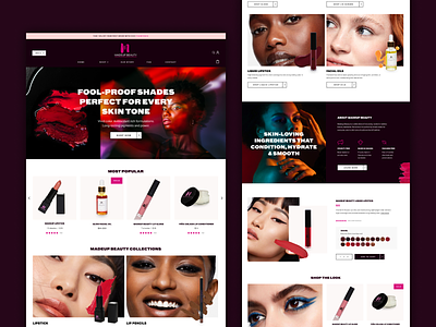 Madeup Beauty – Website Design beauty ecommerce email design feminine lipstick madeup makeup shopify skincare ui web design website design