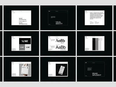 NOIRE - Brand Guidelines brand brand guidelines brand identity branding business clothes clothing clothing brand digital branding fashion fashion brand graphic design guidelines logo logotype minimalist modern style guide typography visual identity