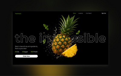Shop Now UI | FreshPress'd branding dark dark ui design fruit graphic design modern product design typography ui ux vibrant visual identity
