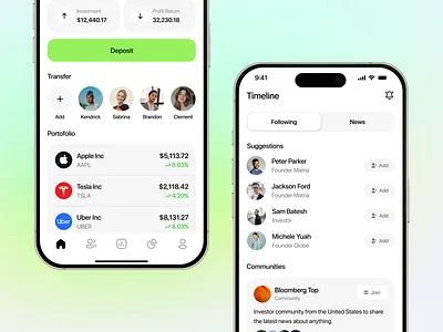 Swiftz Finance App app crypto design finance stock ui ux