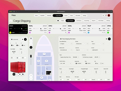 Cargo Shipping Dashboard (Redesign) aesthetic cargo dark dashboard dashboard design font inspiration sleek ui ux web design