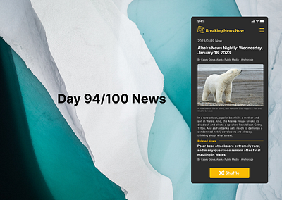 <100 day challenge> Day 94 News 100daychallenge dailyui design ui ux