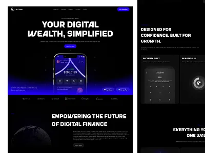 MyCrypto Website - Crypto Website branding clean crypto crypto app crypto website design digital digital wallet e wallet landing page logo mangcoding ui uiux ux wallet web design website website preview