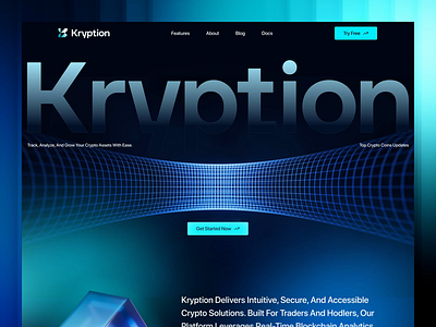 Crypto Landing Page - Kryption animation crypto crypto landing page crypto platform crypto platform design design fintech focotik landing landing page landing page animation landing page design motion graphics trading dashboard ui ui design ui ux design web design web3 website