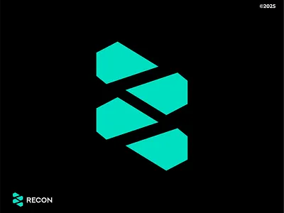 RECON with R Futuristic Monogram bold branding brandmark clean design futuristic graphic design icon initial logo logo logos mark modern motion graphics r logo r monogram simple
