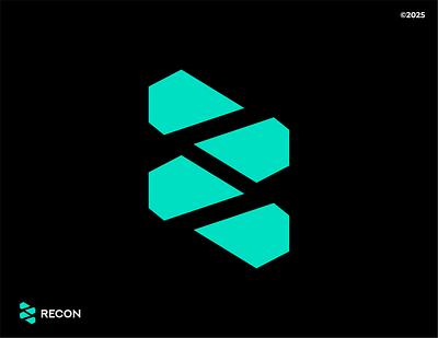 RECON with R Futuristic Monogram bold branding brandmark clean design futuristic graphic design icon initial logo logo logos mark modern motion graphics r logo r monogram simple