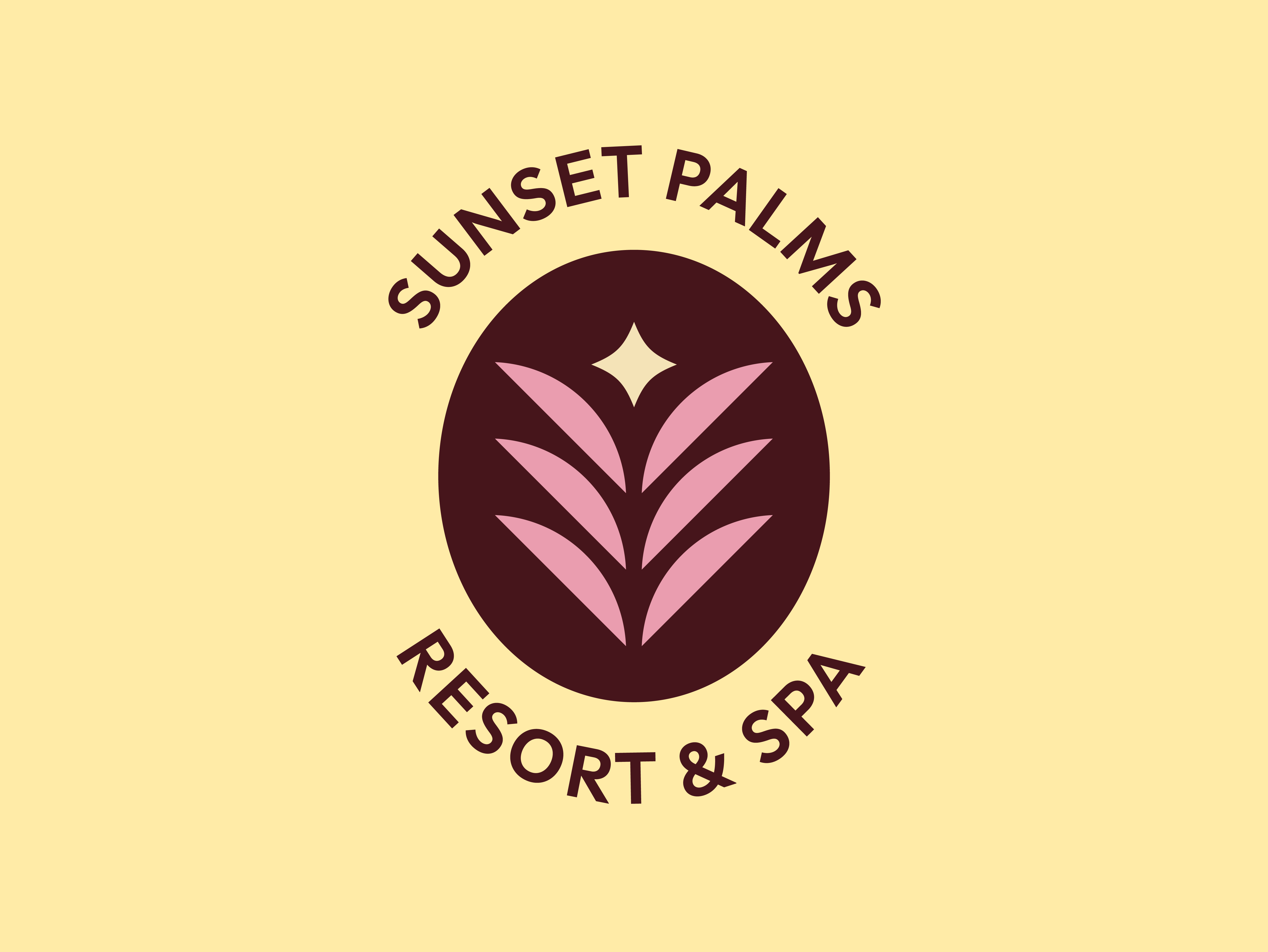Sunset Palms 🌅 70s branding california hotel palm springs palm tree retro spa sunset