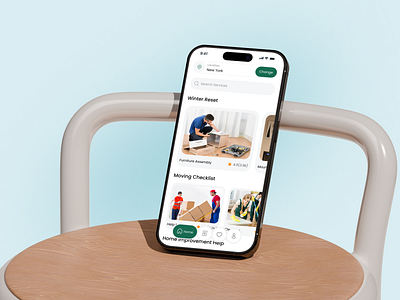 Hire Service Mobile App angi app cleaning furniture assembly handyman help moving home repairs home services lifting markteplace mobile mobile app mounting painting thumbtack urban company urbanclap ux yard work