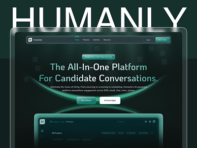 AI-Powered Recruitment Platform UI Design ai aidesign cleanui figma jobplatform landingpage moderndesign recruitment responsivedesign saas startupdesign techdesign uidesign uxdesign webdesign