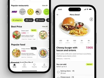 Food Delivery App Design Concept android app apple casestudy delivery design editor food ios iphone nutrition ui ux weelorum