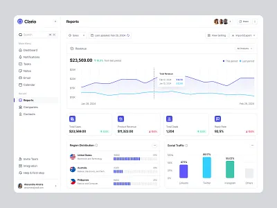 Clario - CRM Platform Design clario crm crm dashboard crm design crm platform crm platform design dashboard dashboard design design figma ui uidesign uiux uiuxdesign unpixel ux uxdesign