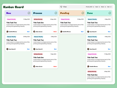 Kanban Board app design ui user experience user interfaces ux