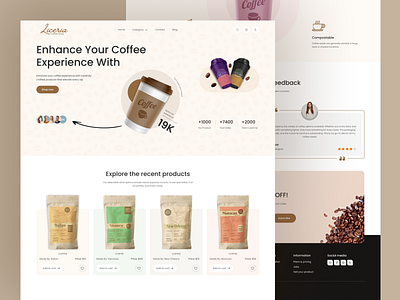Shopify Coffee Website cafe classic clean coffee coffee bar coffee shop coffee website drink ecommerce home page landing page shopify website