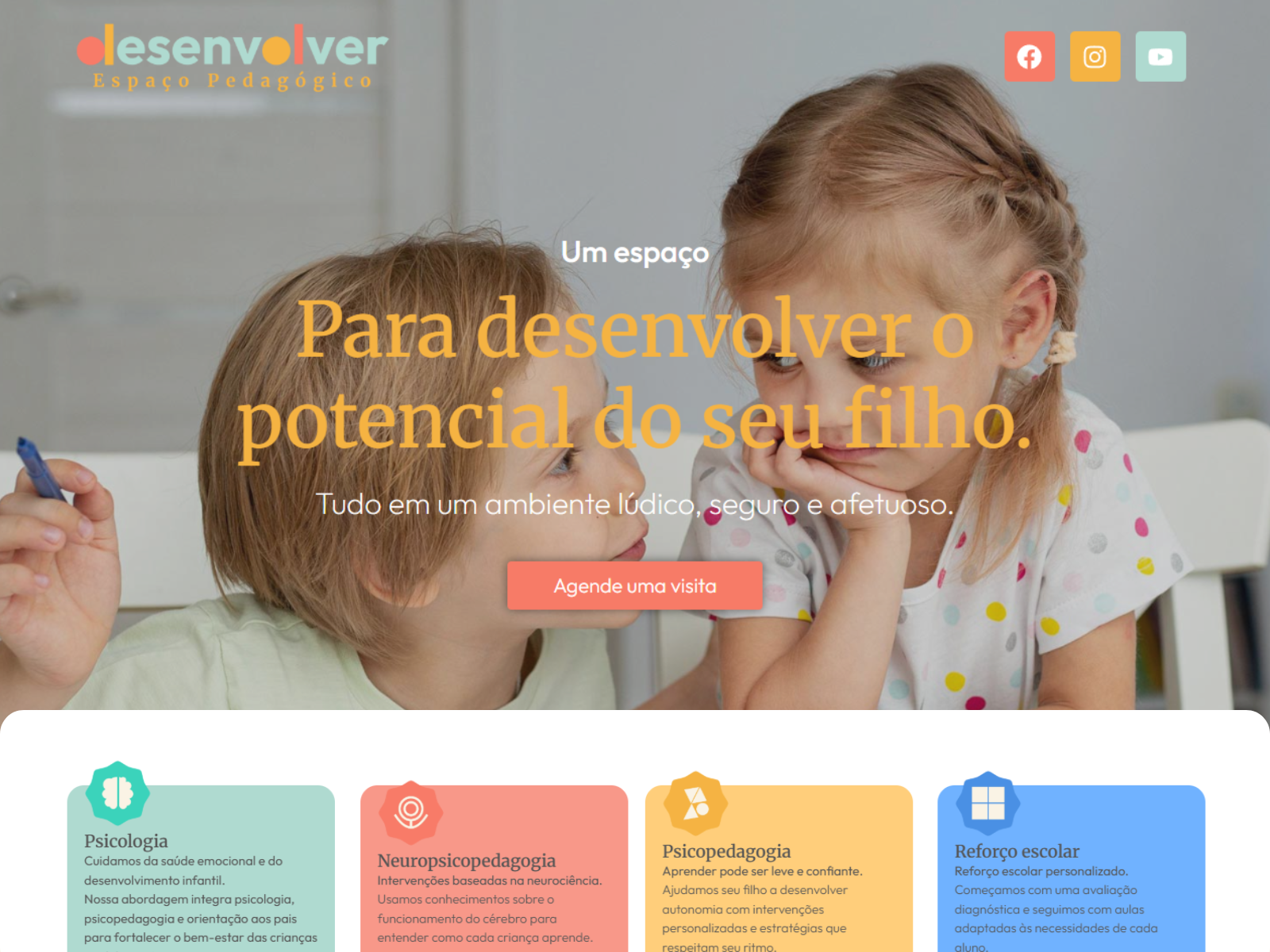 Id Visual Desenvolver Espaço Pedagógico branding ui