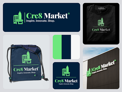 Cre8 Market Online eCommerce Shop Visual Identity Design. branding cre8 market design dumanimedia ecommerce graphic design logo online market ui visual identity