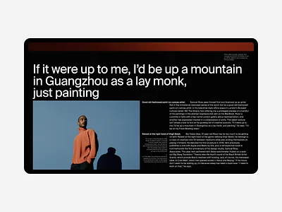 Kinfolk article concept • Longread study design typography web web design