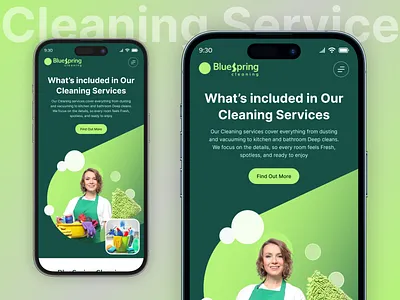 BlueSpring Cleaning – Service Package Website Mobile Responsive about us page bluespring cleaning service bookingflow breakdown page cleaning company cleaning service comparisonpage home cleaner house cleaning house keeping landing page mobile app package page responsivedesign service breakdown package page uidesign web design website wordpress cleaning service page