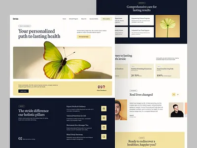 Healthcare Website Design conversiondesign design designstrategy dribbbleshowcase healthcaredesign landing page landingpagedesign medical ui userexperience web web design webdesign website weightlossprogram wellnessdesign