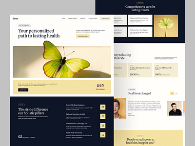 Healthcare Website Design conversiondesign design designstrategy dribbbleshowcase healthcaredesign landing page landingpagedesign medical ui userexperience web web design webdesign website weightlossprogram wellnessdesign