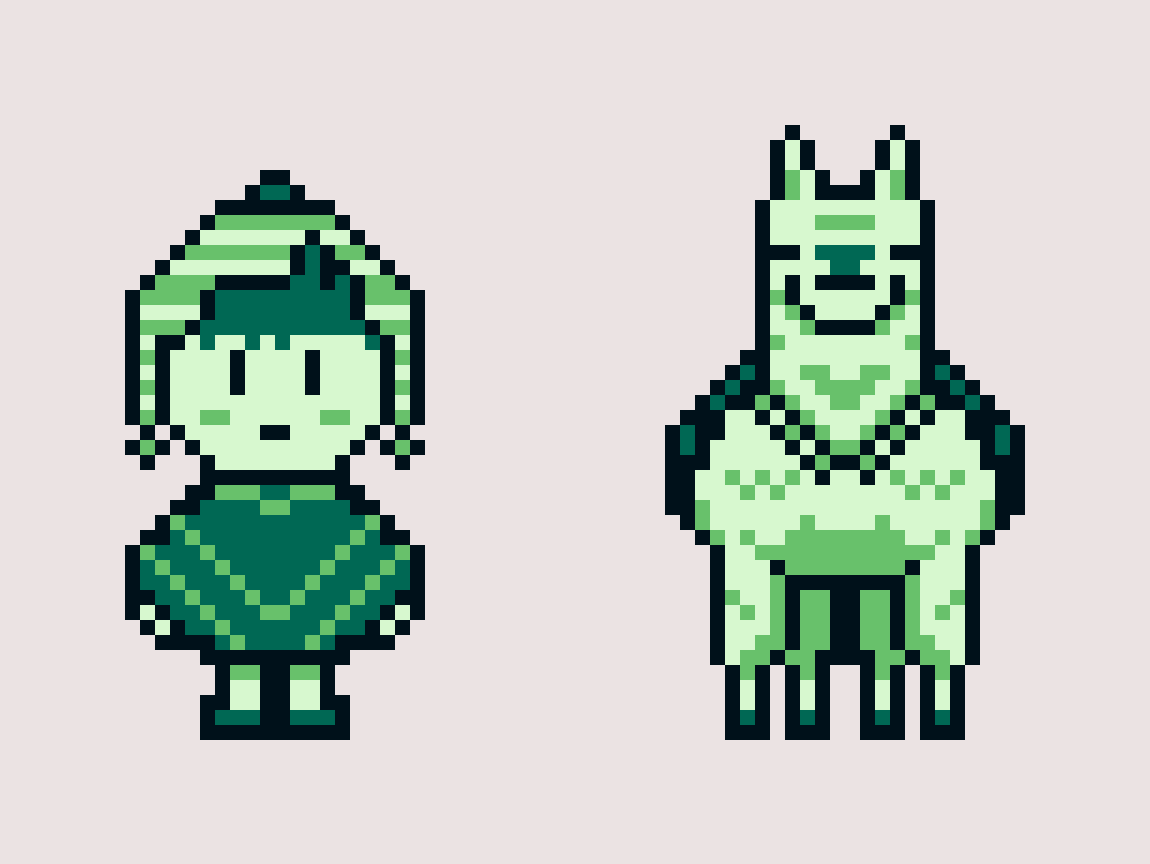 Pixelru II 360 andes art cartoon characters game gameboy graphic design llama peru pixel pixelart retro