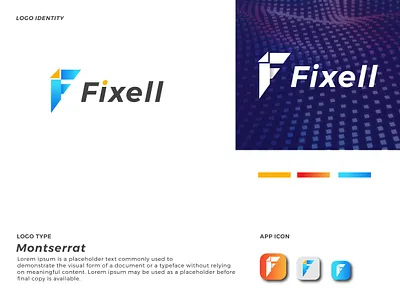 Fixell Modern Logo Design 3d ai app logo brand identity branding colorful logo custom logo f logo gradient logo graphic design logo logo design logo designer logo inspirations modern logo software logo startup tech logo