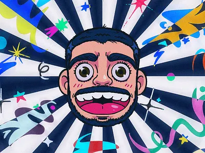 Happiness anime art branding cartoon character design draw graphic design illustration person smile