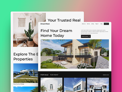 DreamNest - Real Estate Landing Page Design ui