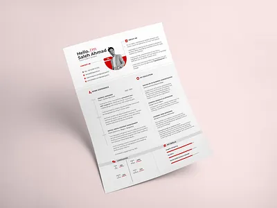 Cv Resume Design advertisement advertising business cv cv resume flyer graphic design graphic designer promotion resume