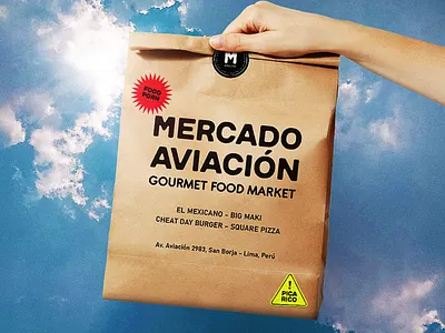 Mercado Aviación branding cousine design fastfood foodmarket graphic design logo restaurant