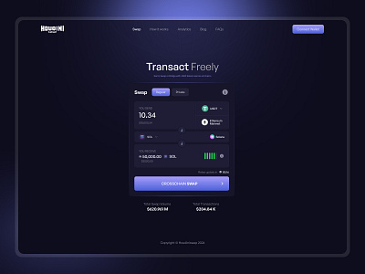 Crosschain SWAP Regular blockchainbridge crosschainswap cryptodesign defiux tokenswap uxdesign web design web site web3 web3experience web3ui website