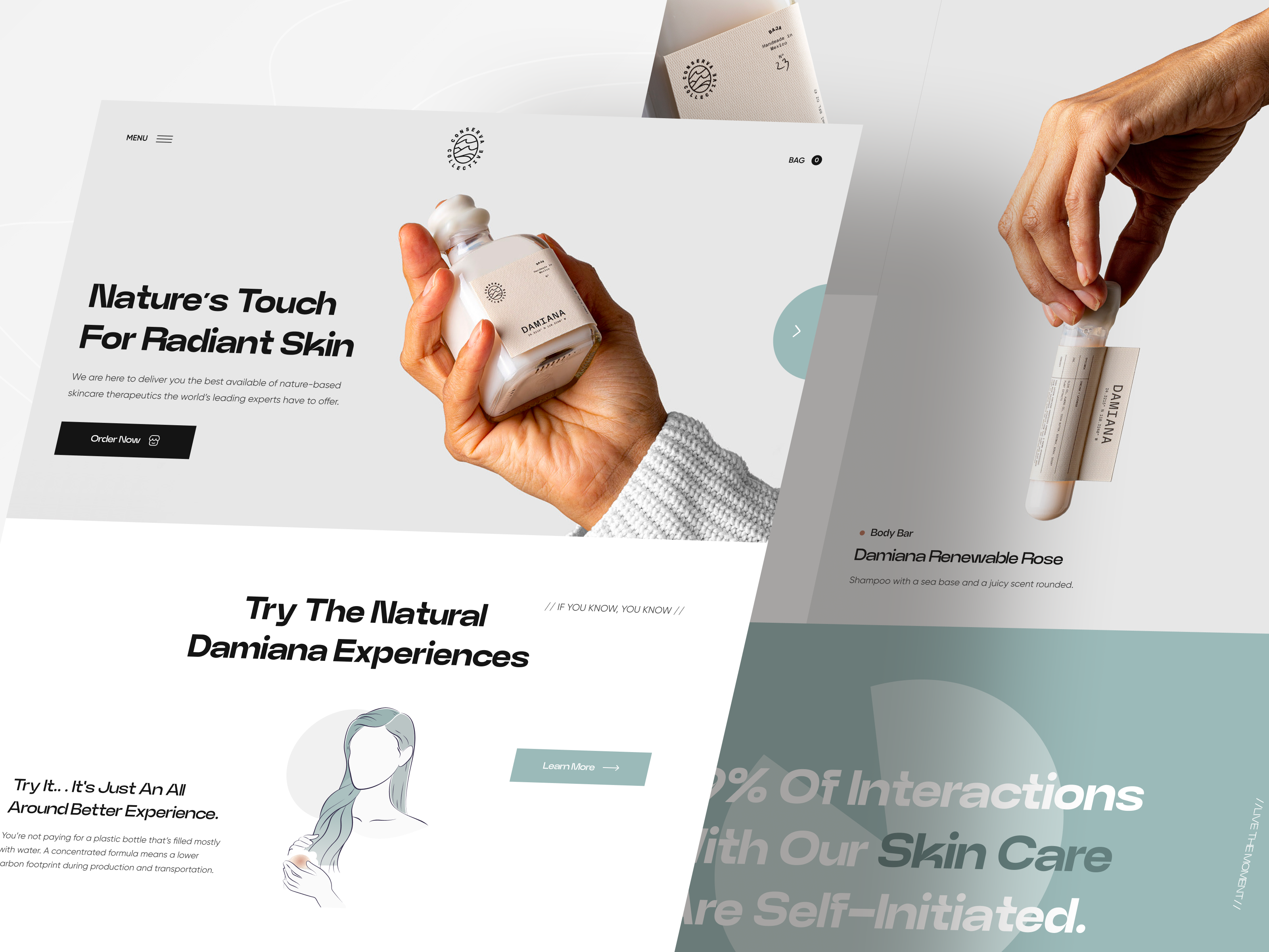 Damiana - Skincare Website Landing Page