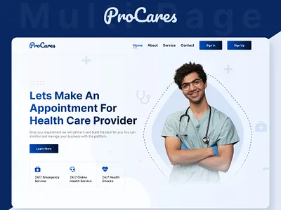 Onepage Medical Portfolio Website Template bootstrap design designtocodes figma template medical portfolio medical website template medicale medicale website one page personal personal portfolio website portfolio uiux website design