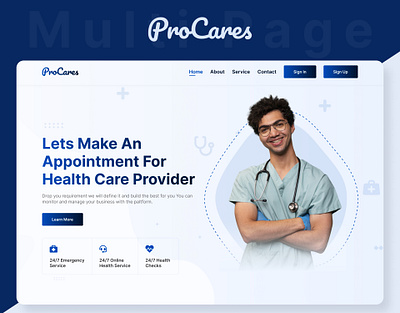 Onepage Medical Portfolio Website Template bootstrap design designtocodes figma template medical portfolio medical website template medicale medicale website one page personal personal portfolio website portfolio uiux website design