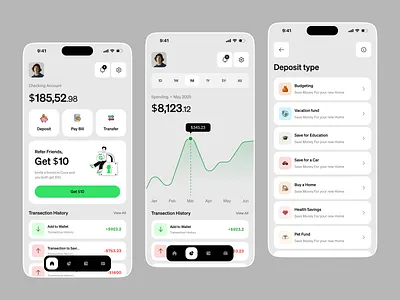 Finance Mobile Banking App app app design app ui bank banking app clean finance finance app finance app design finance mobile app fintech mobile app ios app mobile app mobile banking