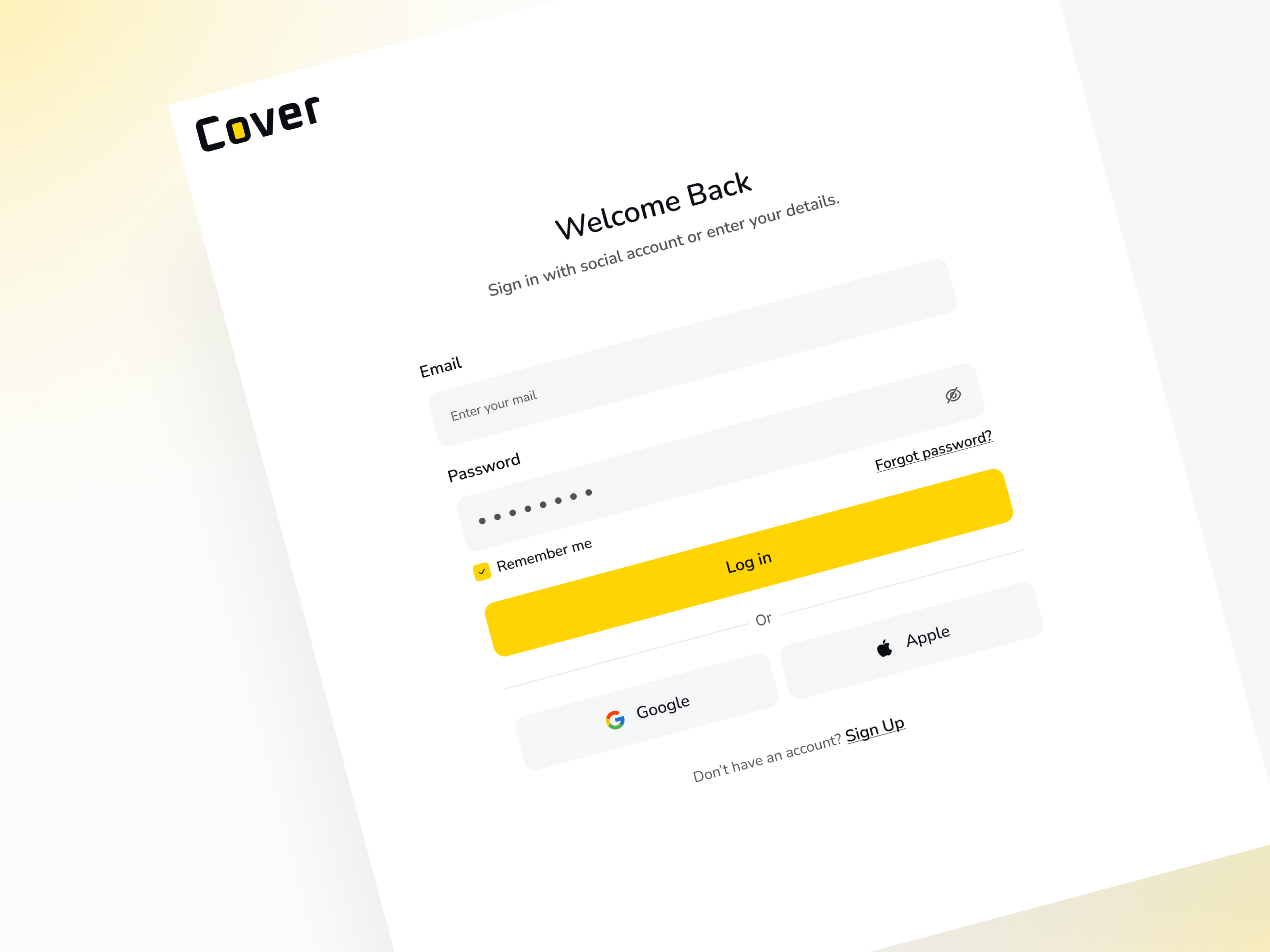 Log In Page UI/UX by Sudarsan Roy on Dribbble