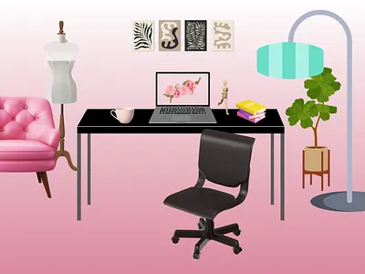 Design Your Ideal Creative Workspace art artwork contemporary creative design design challenge desk dribbble dribbble weekly warmup graphic design illustration social media workspace