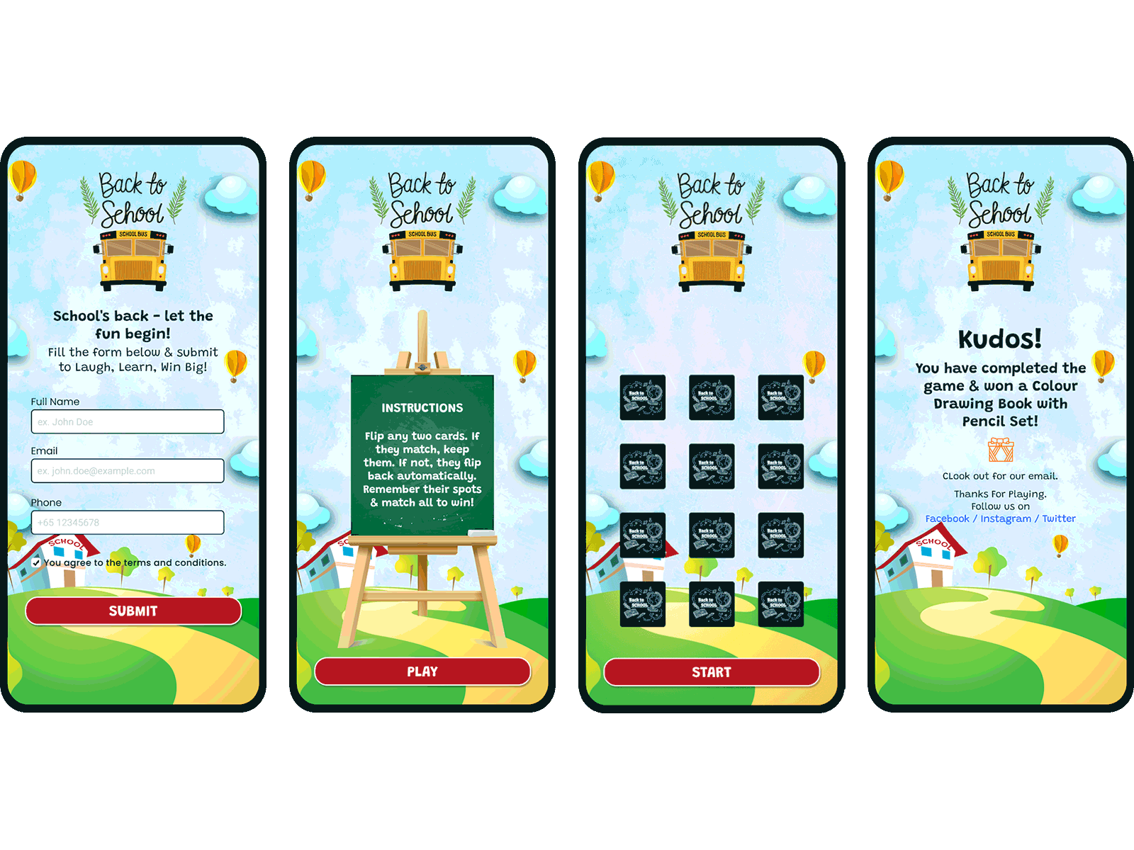 Back to school campaign : Memory Game Challenge gamification memory game reward management student engagement vouchermatic