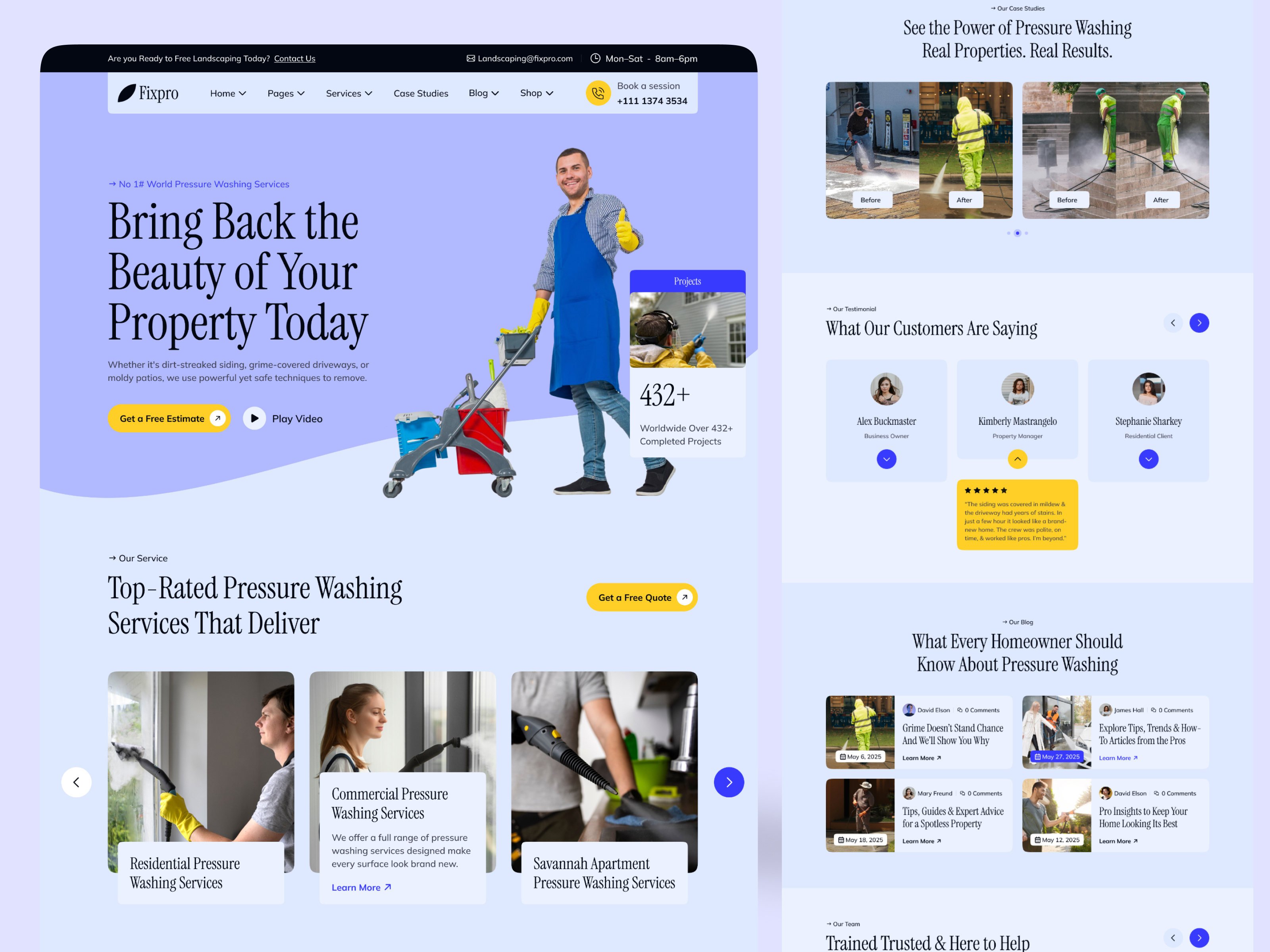 Example of Website Design For Handyman Services
