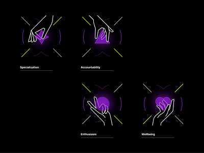 Illustrating Core Values – Vector Icons for Synergy Codes branding graphic design icons illustration