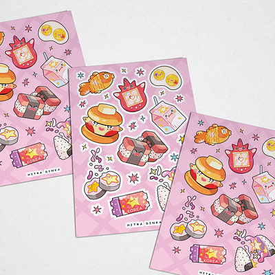 Cute Korean Food Sticker Sheet art cartoon characterdesign cozyart design digital digitalart digitalsticker etsyshop foodillustration foodsticker illustration plannerstickers sticker stickerdesign stickersheet vector vectorart