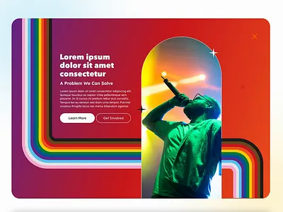 Music Event Landing Page Design animation branding creative dribbble figmadesign graphic design landingpage motion graphics musicevent ui uiux webdesign