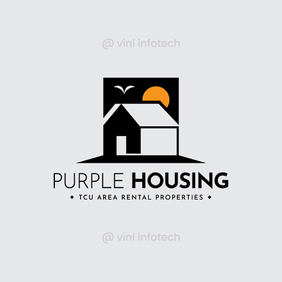 Purple Housing Logo graphic design logo