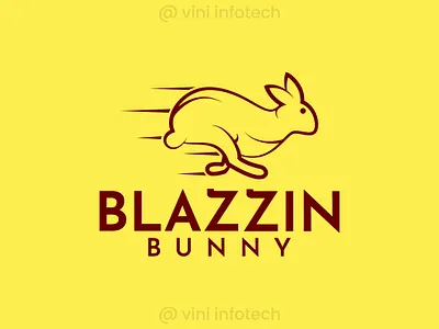 Blazzin Bunny Logo graphic design logo