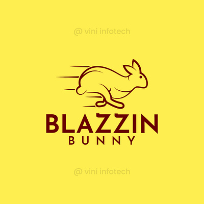 Blazzin Bunny Logo graphic design logo