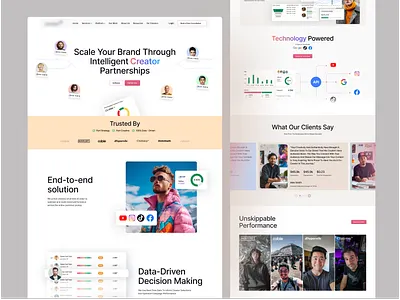 Online Influncer landing page influncer marketing landing page marketing website product landing page saas saas landing page saas website website