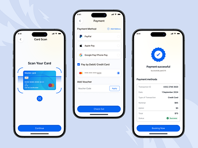 Health Care & Payment Mobile App apptemplate card scan doctor mobile app doctorbooking fintech ui health care health care app health monitoring logo mobile app mobilecheckout on boarding online doctor booking payment payment card design payment success page design qr splash uiux user interface