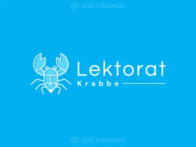 Lektorat Krabbe Logo graphic design logo