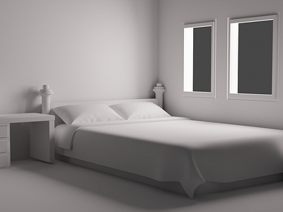 Bed Room Concept 3d