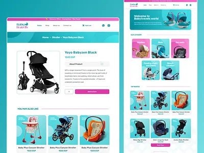 Baby Travels UI Design ui uiux user interface website