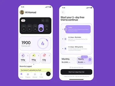 FitStep – Smart Fitness Tracking App app app design app ui clean ui figma figma design fitness app home page mobile app modern app pricing plan smart tracking app tranding design ui ui design uiux ux